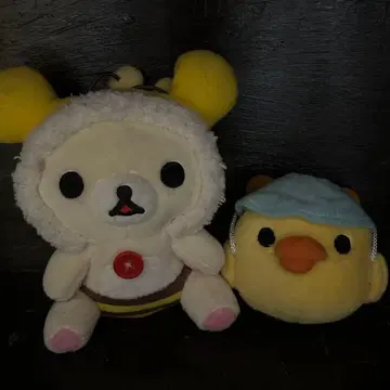 리락쿠마와 병아리 봉제 인형 세트
