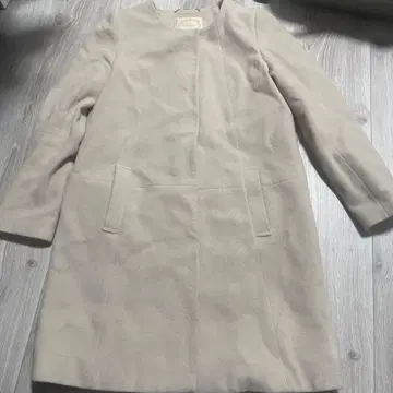 레스 빠세 사에코 씨 코트 아이보리 심플 롱 코트