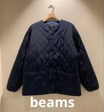 BEAMS 와이드 핏 다운 밀리터리 라이너 자켓 M 블랙
