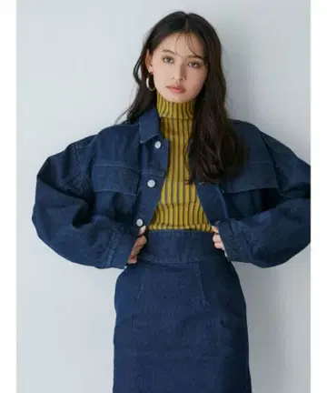 MURUA 숏 오버 데님 자켓