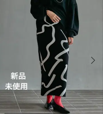 렙심 12G 모듬 패턴 스커트 선묘 x 블랙