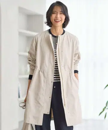 [컨디션 최상] 23구 라이트 트윌 노카라 코트 베이지