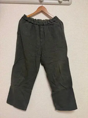 MITTAN 린넨 와이드 팬츠 (다크 그린)