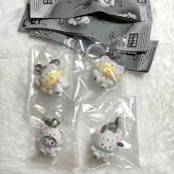 산리오 포근포근 스노우 메지루시 액세서리 4점 세트