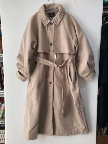 Classical Elf 옷깃 2WAY 스탠드 카라 롱 트렌치코트