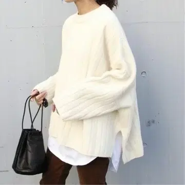 FRAMeWORK W/Ca 와이드 리브 튜닉 풀오버 프레임워크