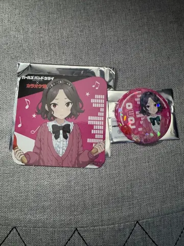 걸즈 밴드 클라이 가라오케관 에비즈카 토모 코스터 캔뱃지 세트