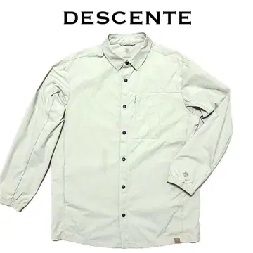 [ 새상품급 ] 데상트 나일론 셔츠 블루종 베이지 테크 소재