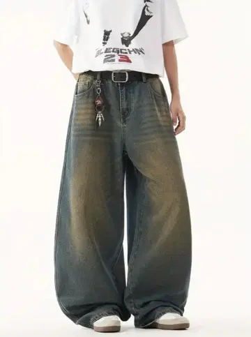 Taku Taku 타쿠타쿠 기능성 데님 팬츠 빈티지풍 벌룬 데님