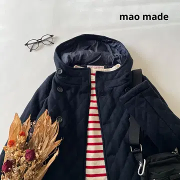 b1690* 마오메이드 퀼팅 후드 부착 자켓