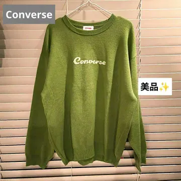 [ 새상품급 ] 컨버스 스웨터 둥근 카라 옐로우 그린 그린