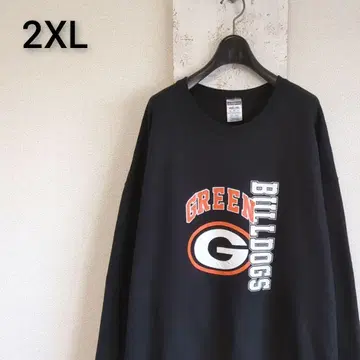 구제 의류 저지 NCAA 맨투맨 2XL 블랙 BULLDOGS