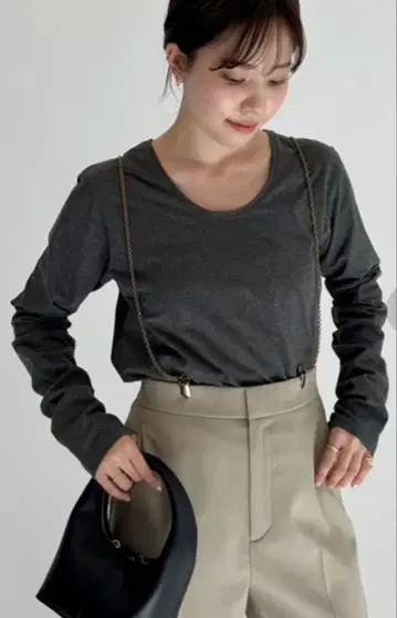 새상품급 [plage] 2WAY NECK L/S 셔츠