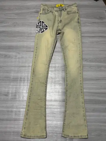 GUAPI 자수 패치 데님 팬츠 28