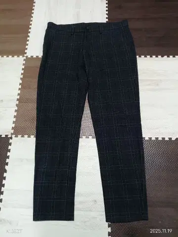 ZARA 남성용 체크 무늬 슬랙스 사이즈 44