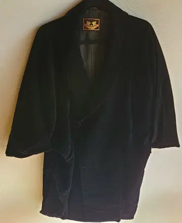 [ 일본 의류 코트 ] 블랙 벨벳 빅 버튼 독일제