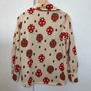 70s 무당벌레 폴리 셔츠 빈티지 도트