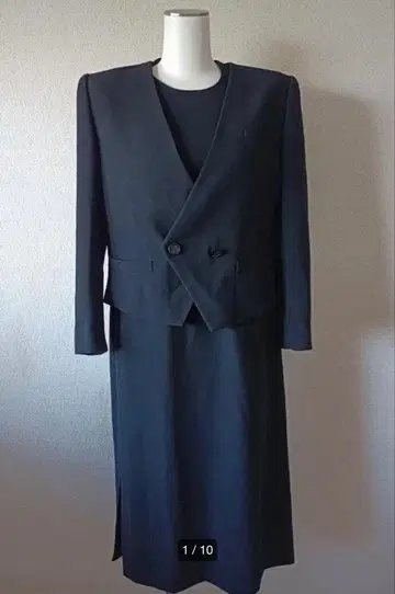 블랙 노카라 수트 세트 예복 상복