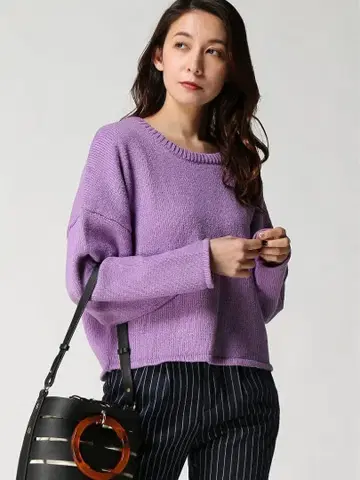 [ JEANASIS ] 퍼플 크루넥 니트