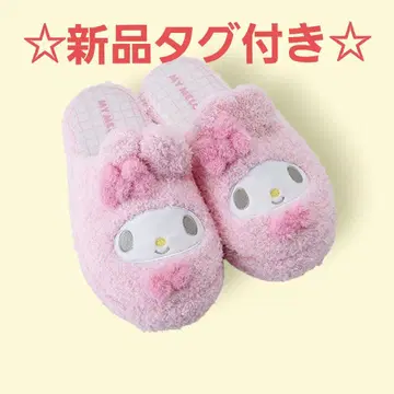 새상품 산리오 페이스형 슬리퍼 마이멜로디