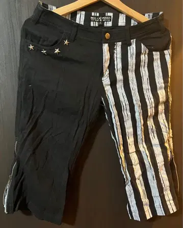 HELL CAT PUNKS 스트라이프 팬츠 S