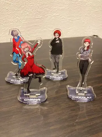 크로네코의 방 아크릴 스탠드 4체 세트 카카오 가나 쇼콜라 비터