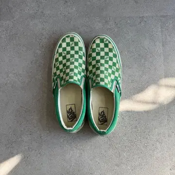 00s VANS 슬립온 체커 그린