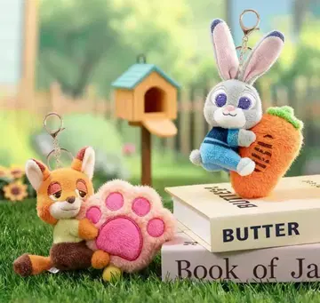 영화 주토피아 주디 닉 마스코트 키링 2개 세트