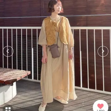 [ 쵸코비 x Bab ] 자카드 베스트 세트 시어 원피스