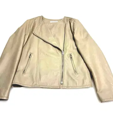 컨디션 최상 양가죽 블루종 베이지 화이트 라이더 자켓