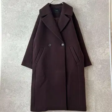 Spick&Span W 페이스 빅 컬러 코트 울 36