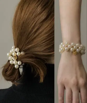 muku HAIR TIE BRACELET/PEARL 펄 머리끈