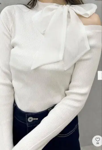 MERCURYDUO 사이드 리본 니트