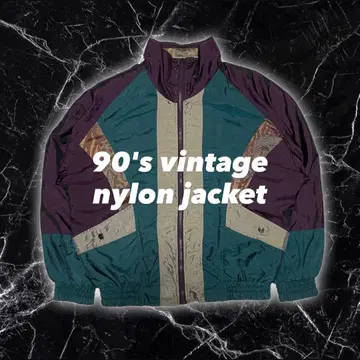 90s 구제 의류 나일론 자켓 레트로 레오파드 무늬 빈티지