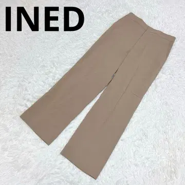 [ INED ] 스트레이트 와이드 팬츠 (11) 베이지 슬랙스 무지 심플
