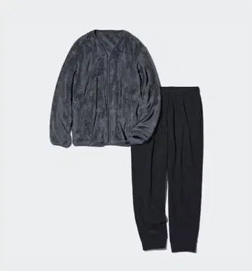 UNIQLO 유니클로 퍼리 플리스 세트 다크 그레이 3XL 새상품