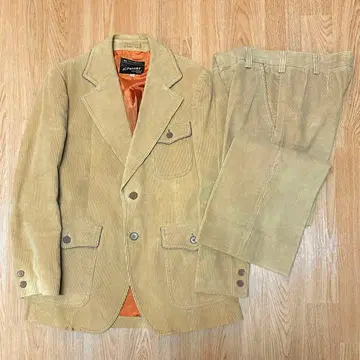 70s Vintage JC Penney 코듀로이 셋업