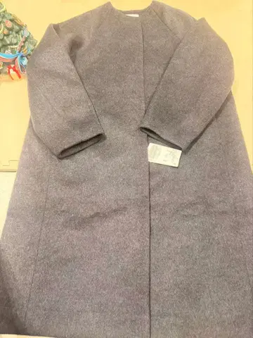 S160 비버 노카라 코트 그레이