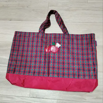 패밀리아 패밀리아 빨간 패밀리아 체크 백 리아짱