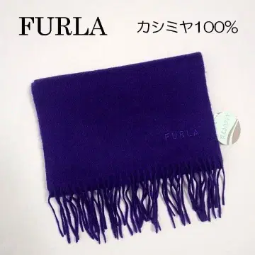 FURLA(훌라) 워셔블 캐시미어 100% 머플러 퍼플 (청자색) 계열