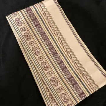 치쿠젠 원조 하카타오리 순수 실크 길상 간도 반폭 오비