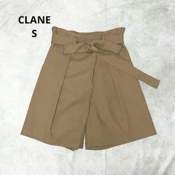 [새상품급] CLANE 비대칭 리본 하프 팬츠 베이지 S