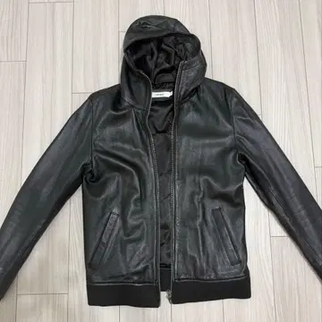 Details 가죽 자켓 후드