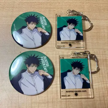 주술회전 카페 2025 후시구로 메구미 캔뱃지 아크링 키링