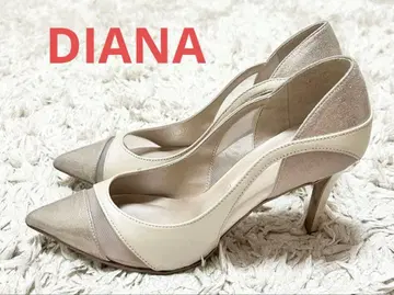 DIANA 다이애나 베이지 실버 스틸레토 하이힐 23cm
