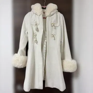 LIZLISA 리본 벨트 후드 코트