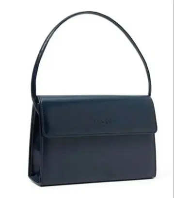 mschf 네이비 가죽 핸드백