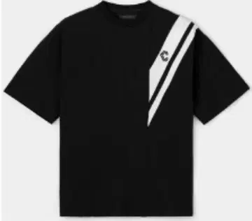 CRONOS 스트라이프 블랙 T셔츠