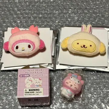 치이카와 x 산리오 시크릿 헤어 클립, 마스코트 참 세트