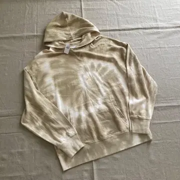 GAP 남성용 베이지 계열 타이다이 후드 부착 후드티